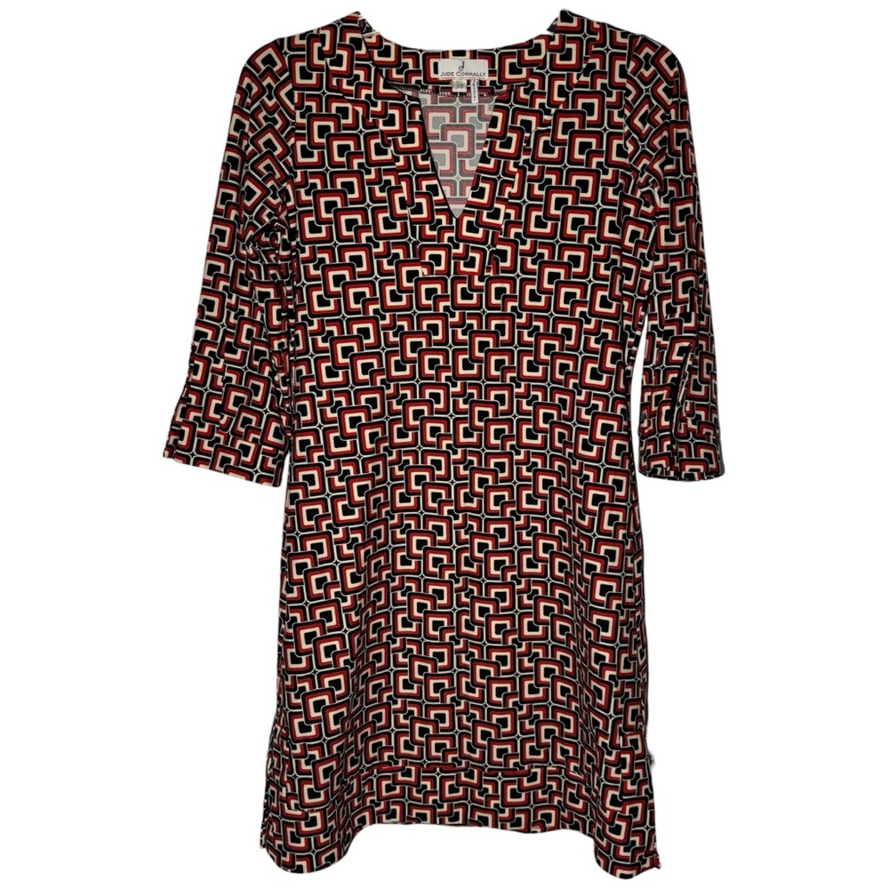 Jude Connally Mod Square Geometric Shift Dress –‎ XS – Made in USA